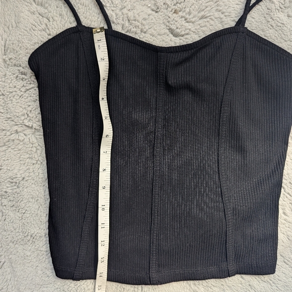 Maeve by Anthropologie Black Spaghetti Strap Tank Top | Size Large - Picture 4 of 8